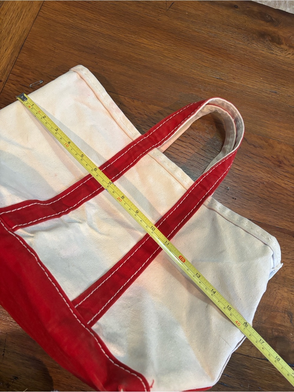 LL Bean Vintage 80s Boat and Tote Bag with Red Trim - Picture 16 of 16